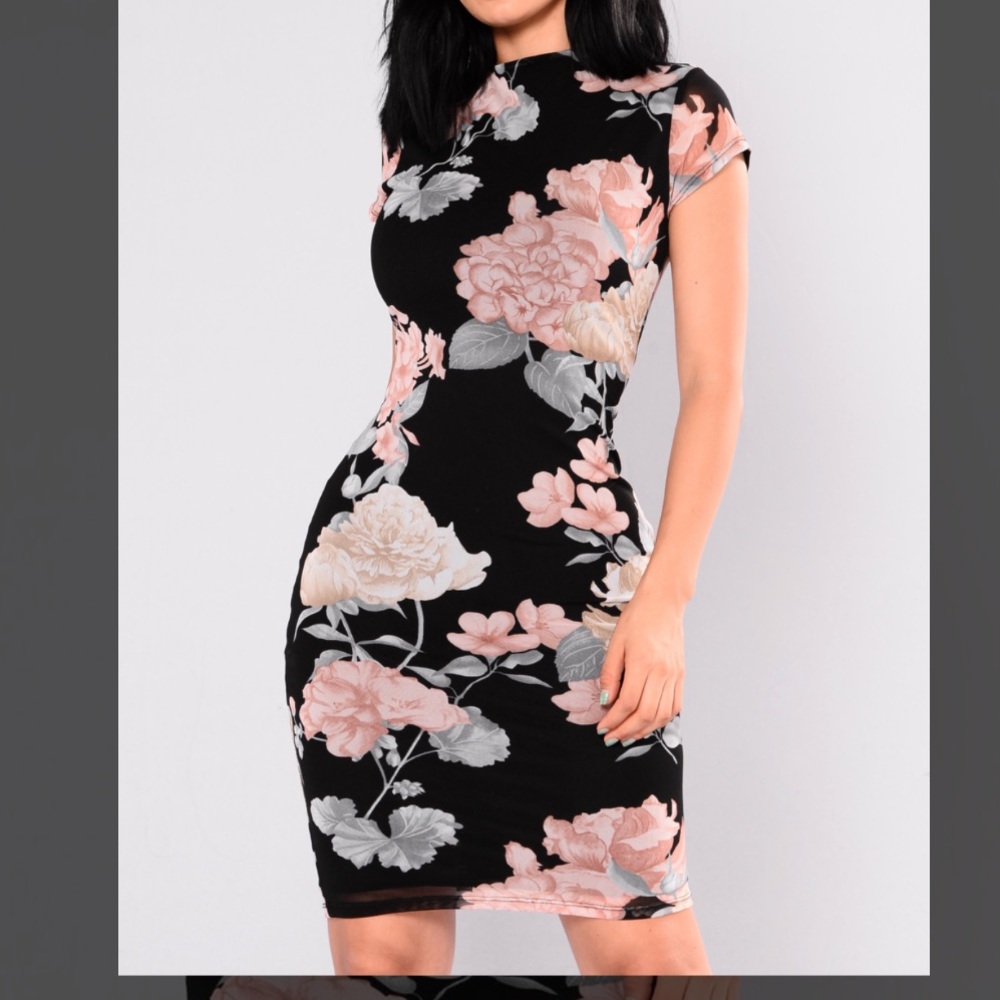 Fashion Nova Floral Midi Dress